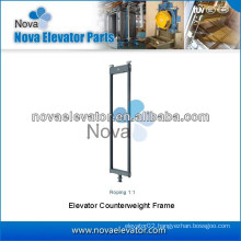 High quality Elevator Parts, Roping 1:1 Elevator Counterweight Frame